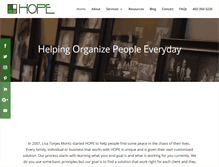 Tablet Screenshot of hopeorganizing.com